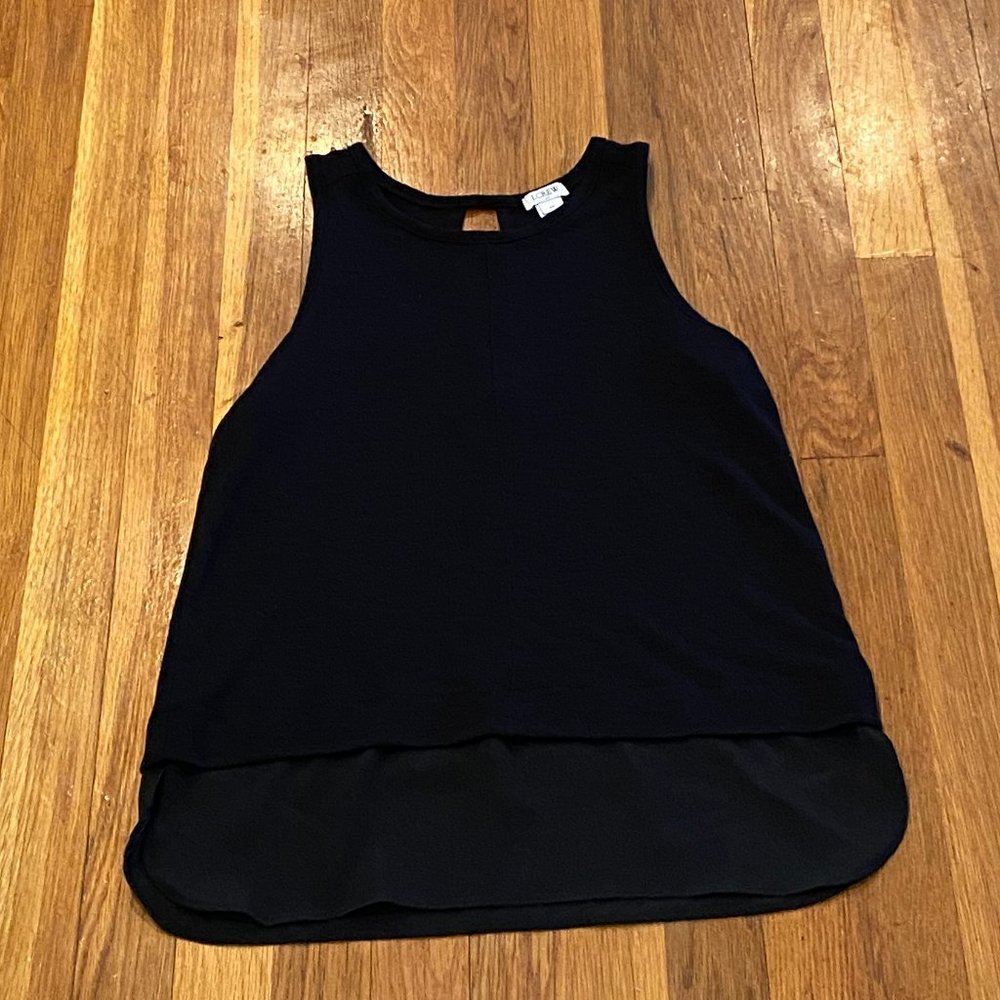 J. Crew Sleeveless Drape Tank W/Silky Hem SZ XS